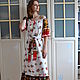 Slavic Linen Long Kupala Dress. Dresses. Kupava - ethno/boho. My Livemaster. Фото №4