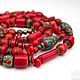 Long red Coral beads Tibetan beads coral turquoise bright. Beads2. Ritasdreams (ritasdreams). Online shopping on My Livemaster.  Фото №2