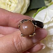 Украшения handmade. Livemaster - original item Exclusive ring with natural moonstone. Handmade.