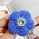 Brooch blue flower ' Flower coolness', Brooches, St. Petersburg,  Фото №1