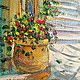 Картина маслом пейзаж Греции Улочки южный город 20х30 см. Картины. Антонова Анна Картины Маслом. Ярмарка Мастеров.  Фото №4