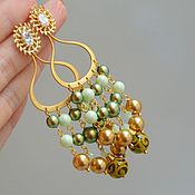 Украшения handmade. Livemaster - original item Earrings with Swarovski pearls .. Handmade.