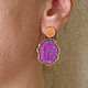 Earrings with rose quartz, bright large earrings 'Fuchsia' 2023. Earrings. Irina Moro. My Livemaster. Фото №6