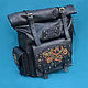 Leather roll top backpack "STEAMPUNK", Backpacks, Krivoy Rog,  Фото №1