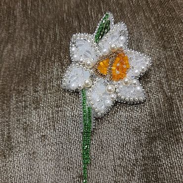 Украшения ручной работы. Ярмарка Мастеров - ручная работа Брошь нарцисс. Handmade.