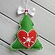 Christmas tree toy made of felt in the shape of a Christmas tree. Christmas decorations. Natka-chudinka. My Livemaster. Фото №5