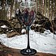 Glass on a black leg with a dragon in the style of Fantasy art. Wine Glasses. Skari-art. Online shopping on My Livemaster.  Фото №2
