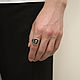 Кольцо Skull Brass Insert Signet Ring. Перстень. The Vale of Tears. Ярмарка Мастеров.  Фото №4