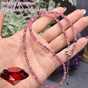 Работы для детей, handmade. Livemaster - original item Beads for women pink tourmaline rubellite. Handmade.
