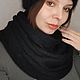 Order Snudy: Snood black women's knitted kid mohair in two turns. Scarfland. Livemaster. . Snudy1 Фото №3