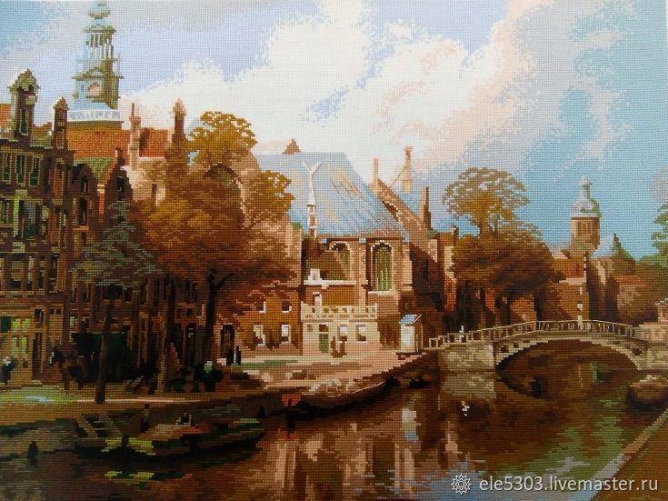 Картина вышитая «Амстердам», Картины, Санкт-Петербург,  Фото №1
