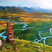 Картины и панно handmade. Livemaster - original item Mystical Altai. Mysteries of the Ukok Mountain Plateau. Handmade.