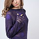 knit-felted sweater 'polka dots purple'. Sweaters. Magic felt. Online shopping on My Livemaster.  Фото №2