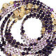 Long necklace of amethyst and citrine. Necklace. Stoneshine. Online shopping on My Livemaster.  Фото №2
