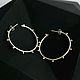  Серьги кольца с латунными шариками. Серьги-кольца. Quadrojewelry. Интернет-магазин Ярмарка Мастеров.  Фото №2