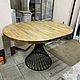Стол обеденный со столешницей из массива дуба. Кухонная мебель. Steel Dekor. Ярмарка Мастеров.  Фото №5