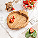  Тарелка детская Клубничка / тарелка деревянная, Детская посуда, Сергиев Посад,  Фото №1