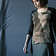 Designer jumper made of denim, knitwear and leather. Jumpers. Zoe Bo Fashion. Online shopping on My Livemaster.  Фото №2
