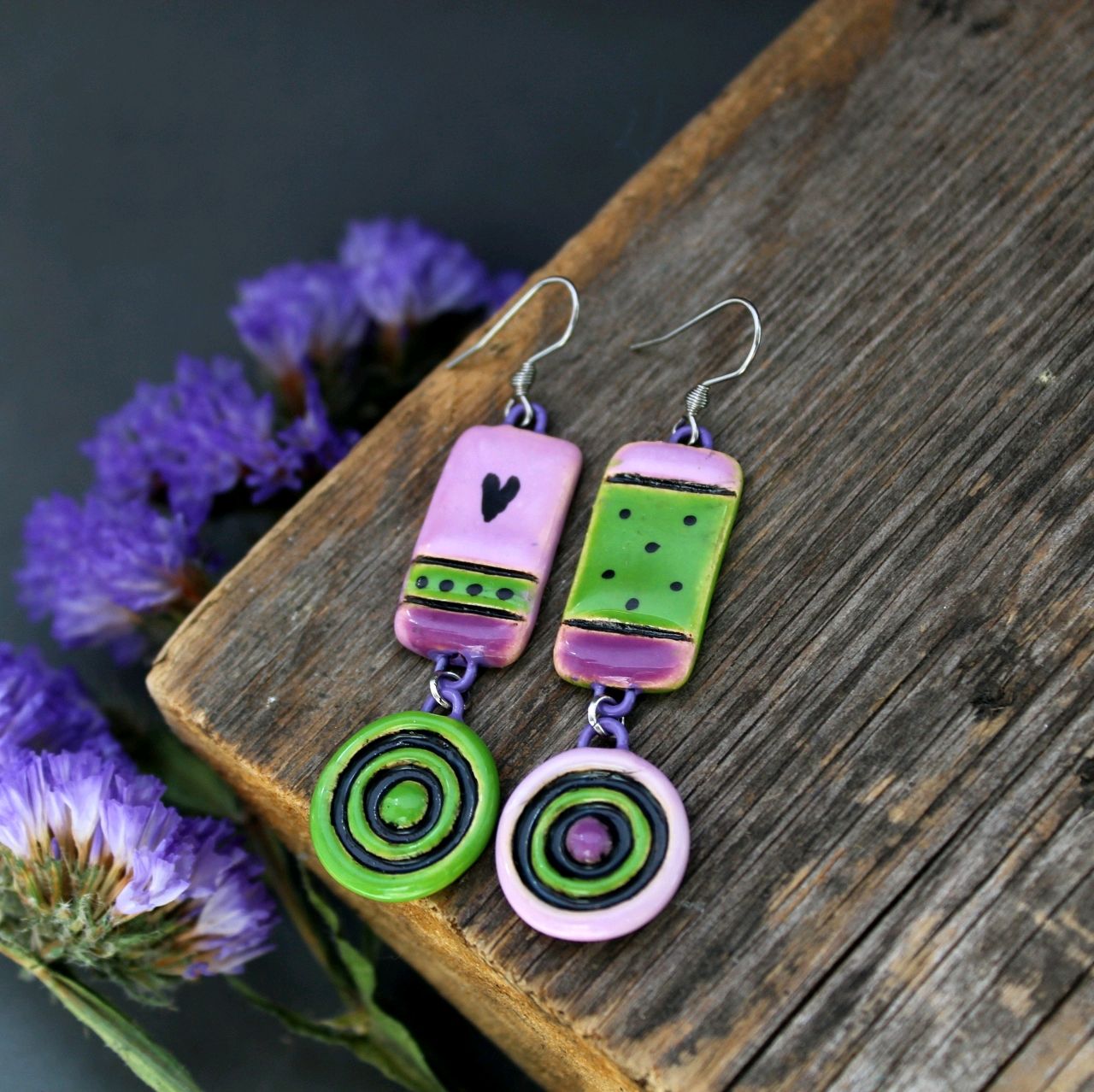 Серьги керамические купить в интернет-магазине Ярмарка Мастеров по цене ...