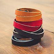 Украшения handmade. Livemaster - original item Leather bracelet in two turns black. Handmade.