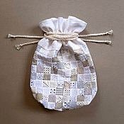 Сувениры и подарки ручной работы. Ярмарка Мастеров - ручная работа Linen patchwork bag 30cm*40cm. Handmade.