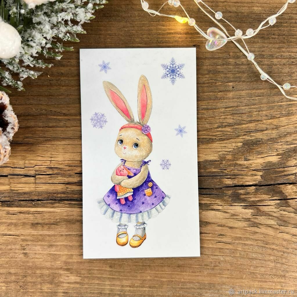 Бирка "Зайка", 9 * 5 см – купить онлайн на Ярмарке Мастеров – S78YQRU ...