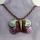 Pendant of seashells on a copper chain "butterfly". Pendants. Bijoudelice. Online shopping on My Livemaster.  Фото №2
