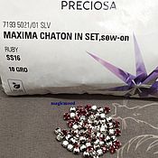 Материалы для творчества handmade. Livemaster - original item 10pcs Rhinestones in Dacs Ruby SS16 4mm maxima Crystal Shatons opr Silver. Handmade.