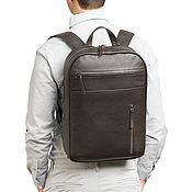 Men's leather backpack 