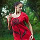 Заказать Платье "Lady in Red". Авторский войлок Виктории Онищенко (VikiTory). Ярмарка Мастеров. . Платья Фото №3