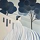 Картина В голубых оттенках. Картины. Victoria Gezalli | картины на заказ. Интернет-магазин Ярмарка Мастеров.  Фото №2