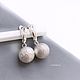 Order Earrings with textured balls on English locks silver. LovelyStones. Livemaster. . Earrings Фото №3