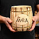 Wooden barrel for honey 3 kg. A barrel of lime. Art.7037. Jars. SiberianBirchBark (lukoshko70). My Livemaster. Фото №6