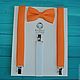 Orange tie, orange suspenders / Set Orange sky. Butterflies. Respect Accessories. Online shopping on My Livemaster.  Фото №2
