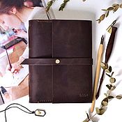 Канцелярские товары handmade. Livemaster - original item Notepad made of genuine leather with pockets hand sewn seam. Handmade.