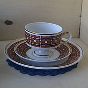 Винтаж handmade. Livemaster - original item Vintage: Tea Trio Wallendorf, Germany. Handmade.