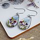 Order Earrings with forget-me-nots. Resin drop earrings with real flowers. OrlovaResinJewelry. Livemaster. . Earrings Фото №3