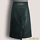 A-line skirt 'Milada II' from nature. leather/suede (any color), Skirts, Podolsk,  Фото №1