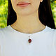Кулон Гранат из серебра 925 пробы с цирконами SS0044. Подвеска. Sunny Silver. Интернет-магазин Ярмарка Мастеров.  Фото №2