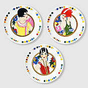 Сувениры и подарки handmade. Livemaster - original item Decorative plates on the wall girls Gifts for February 14 No№5. Handmade.