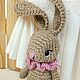 Вязаная игрушка Зайка. Амигуруми куклы и игрушки. Jute Like. Интернет-магазин Ярмарка Мастеров.  Фото №2