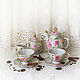 Set painted double smear 'Orchids'. Tea & Coffee Sets. painting and decoupage from Marina (sovaj). My Livemaster. Фото №4