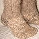 Socks cashmere thick art No. №107m of dog hair . Socks are knitted of 2 spun thick thread (thickness). Very thick and very warm . Manual spinning. Hand knitting. Live Thread.
