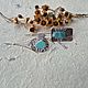 Серьги с бирюзой. Серьги классические. Karma-jewelry. Интернет-магазин Ярмарка Мастеров.  Фото №2