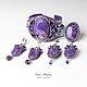Order Purple bracelet with charoite extra purple color. Elena Potsepnya Jewelry. Livemaster. . Cuff bracelet Фото №3