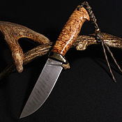 Сувениры и подарки handmade. Livemaster - original item Hunting knife made of Damascus steel 