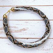Украшения handmade. Livemaster - original item Harness beaded Gray Python. Handmade.