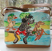 Сумки и аксессуары handmade. Livemaster - original item Leather women`s bag with hand-painted Custom for Tatiana. Handmade.