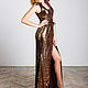 Bronze wrap dress. Dresses. Evening designer dresses GoldDress. Online shopping on My Livemaster.  Фото №2