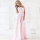 Order Summer dress, pink dress with open shoulders. Дизайнерские платья Valensia Atelier. Livemaster. . Dresses Фото №3